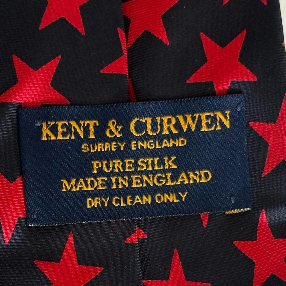 Elegant Kent and Curwen Star Patterned Men's pure silk Tie